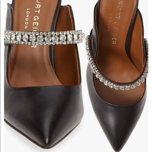 Duke Crystal Strap Pointed Toe Mule